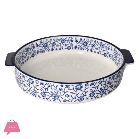 Danny Home Round Porcelain Baking Dish 11 Inch