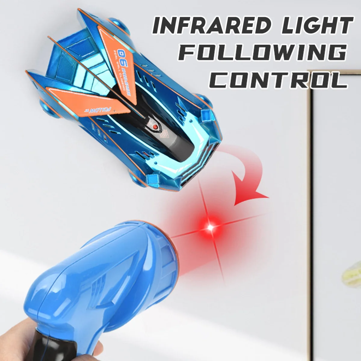 Dcenta RC Climbing Car for Kids Remote Control Car Dual Modes Infrared Ray Guided Race Car Rechargeable Mini Toy Vehicles with Lights Gifts for Boys Girls