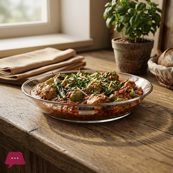 Delisoga 7Inch Deep Plate 6 Pcs – Premium Glass Plate (EQ4001-1)