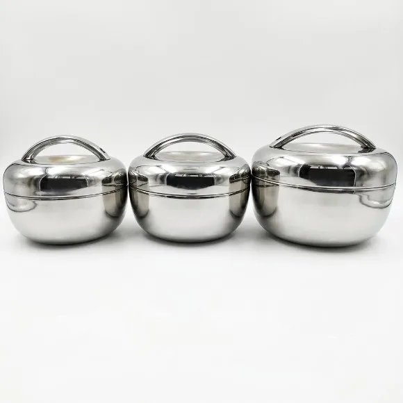 Double Wall Stainless Steel apple Lunch Box picnic box with handle Thermos Food Container 1000ml Tableware Dinnerware set