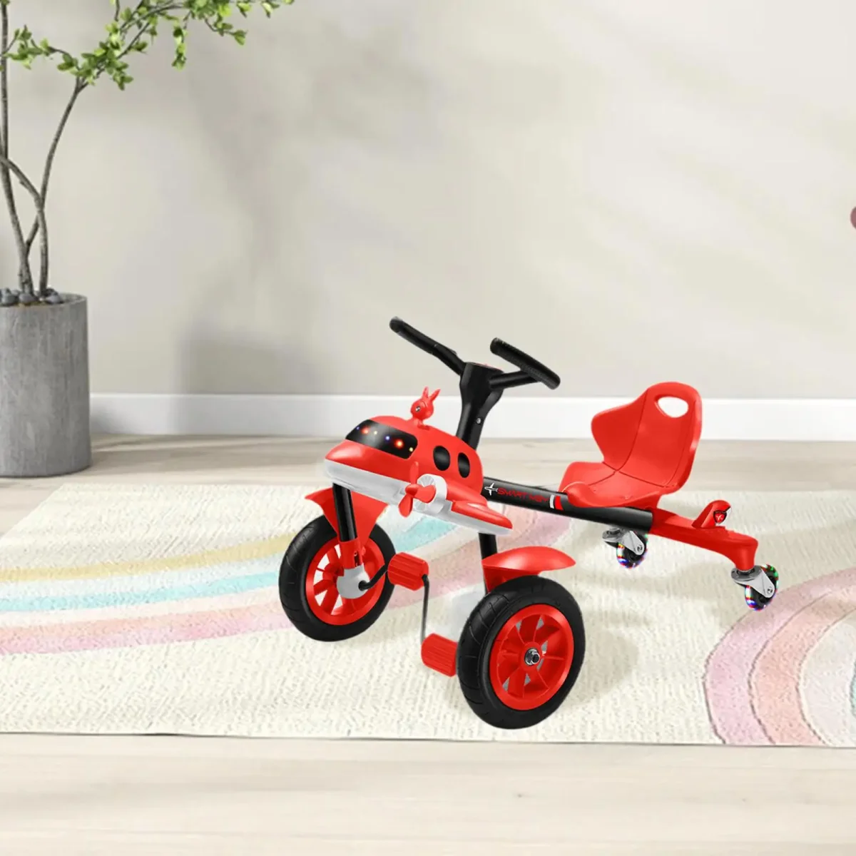 Drifting Go Kart Portable Classic Colorful Lights Adjustable Electric Go Kart Scooter for Kids for Children Kids 8-12 Years Old