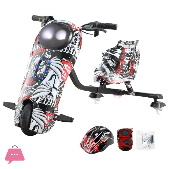 Electric 360 Drifting Scooter – 3 Wheel Kids Drift Go Kart with Bluetooth
