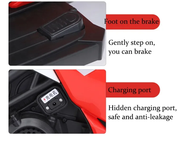 Latest New Model 3 Wheel Kids Electric Motorcycle Baby Motorbike