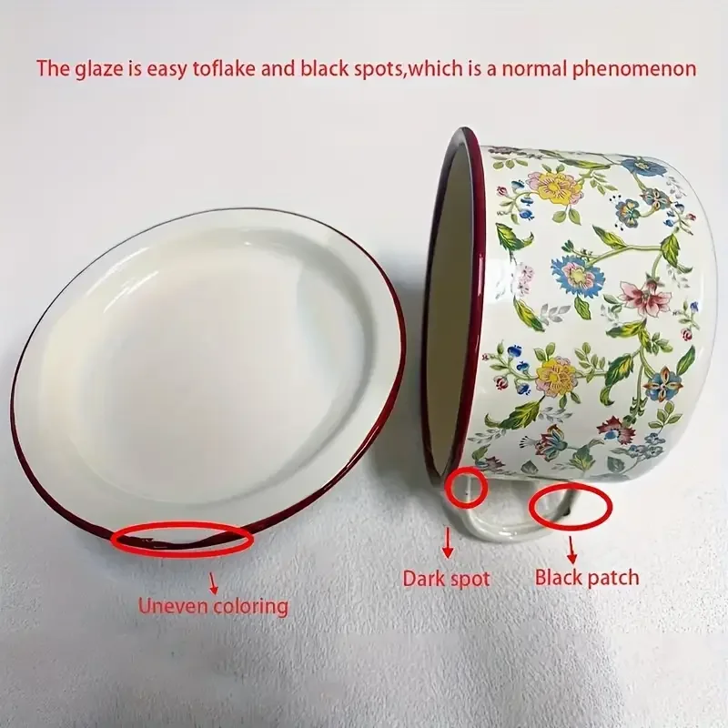   bowl with lid set durable retro   enamelware bowls for soup noodles salad microwave safe round bowls for christmas halloween easter hanukkah thanksgiving 1 piece details 2