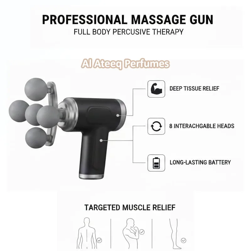 Fascial Gun Massager Electric Body Massager with Multiple Attachments BLD-780