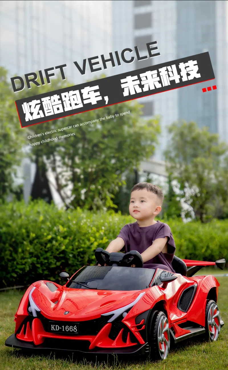 Children′s Outdoor Electric Toy Sports Car/Dual Wheel Drive 380 Motor/Multiple Driving Modes/Remote Control Sports Car