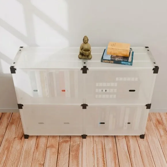 Folable Multiayer Dust-proof Cabinet Storage Shelf