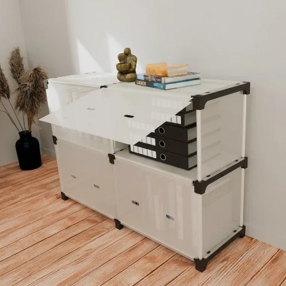 Folable Multiayer Dust-proof Cabinet Storage Shelf