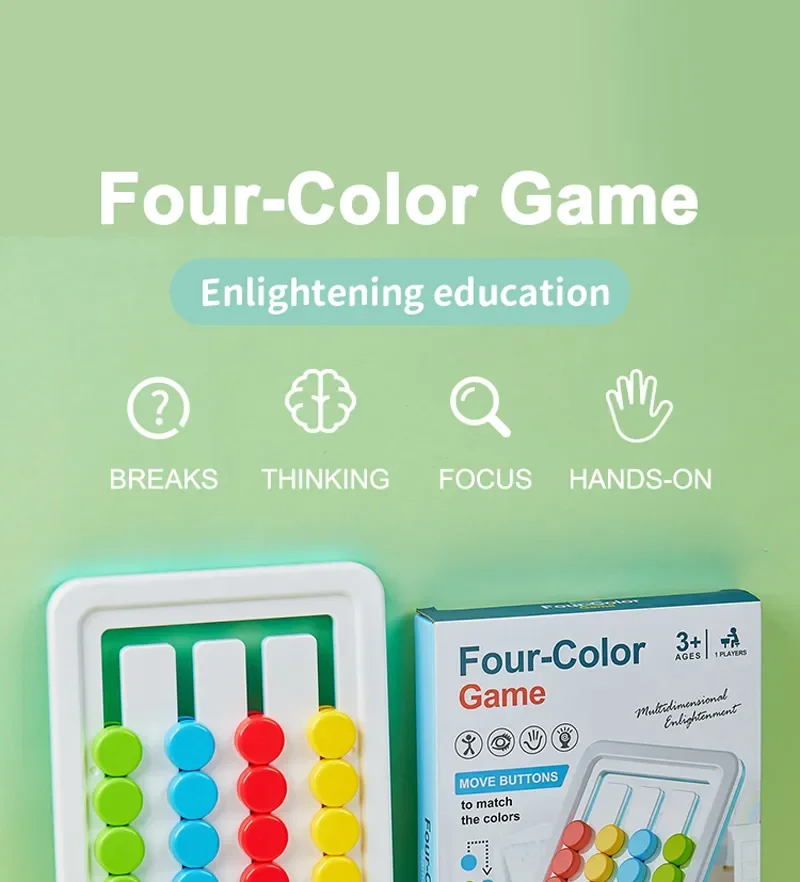 Color Matching Puzzle Toys, Montessori Brain Teasers Game for Kids Road Trip Toys for Boys & Girls, Handheld Games for Travel, Ideal Christmas, Birthday Gifts