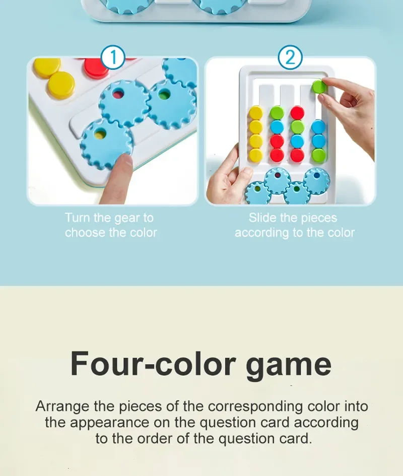 Color Matching Puzzle Toys, Montessori Brain Teasers Game for Kids Road Trip Toys for Boys & Girls, Handheld Games for Travel, Ideal Christmas, Birthday Gifts