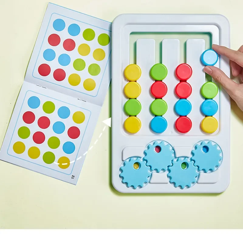 Color Matching Puzzle Toys, Montessori Brain Teasers Game for Kids Road Trip Toys for Boys & Girls, Handheld Games for Travel, Ideal Christmas, Birthday Gifts