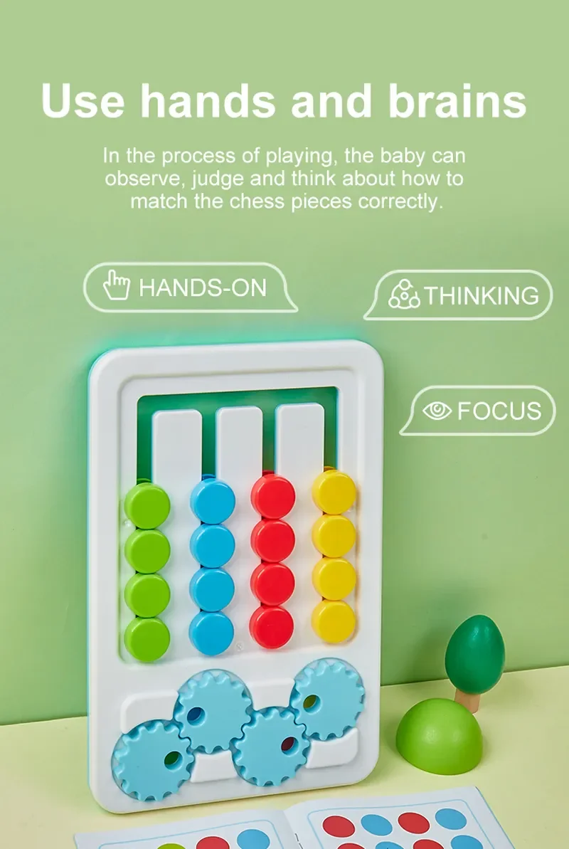 Color Matching Puzzle Toys, Montessori Brain Teasers Game for Kids Road Trip Toys for Boys & Girls, Handheld Games for Travel, Ideal Christmas, Birthday Gifts