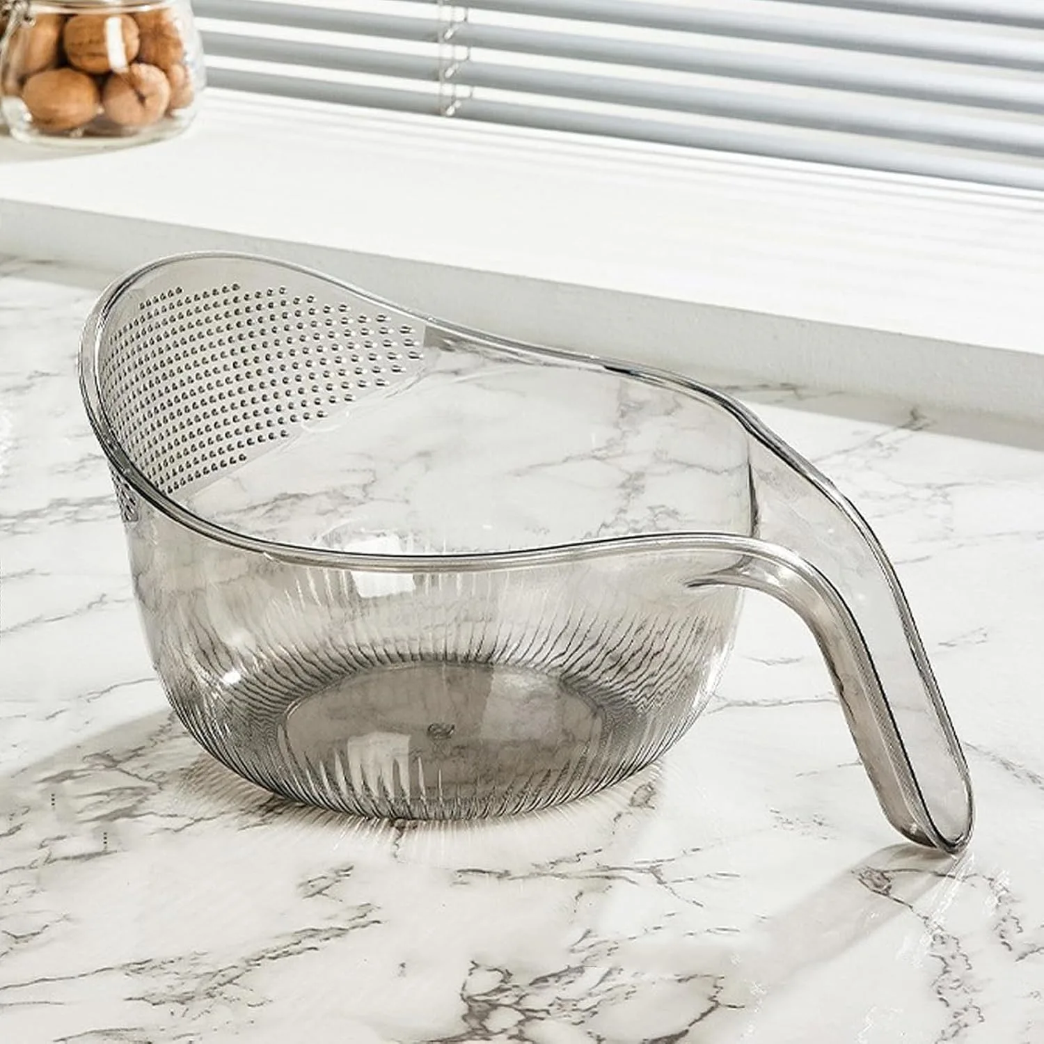 Functional Rice Colander Efficient Colander Practical Sink Basket PET Material for Rice Sharpening