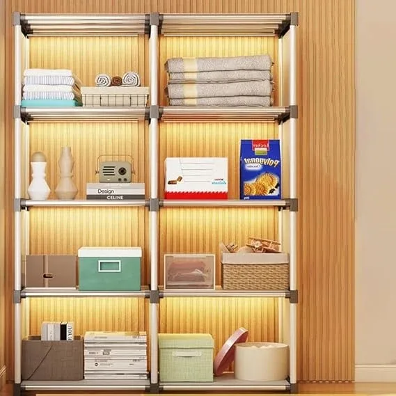 Folable Multiayer Dust-proof Cabinet Storage Shelf