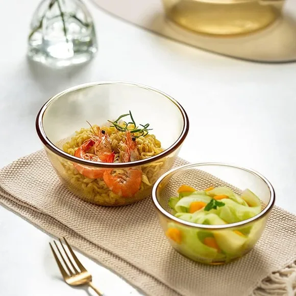 Glass Salad Mixing Serving Bowls Microwave and Dishwasher Safe