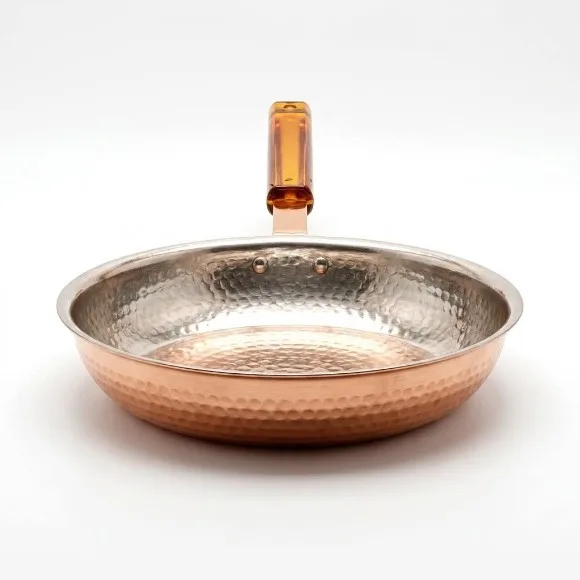 Hammered Design Pure Copper Fry Pan