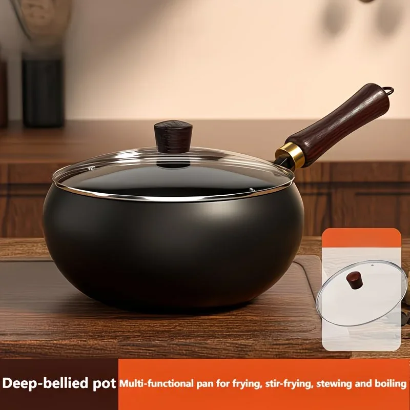 handmade traditional iron pot with large belly surface non stick no coating splash proof from Product details 1