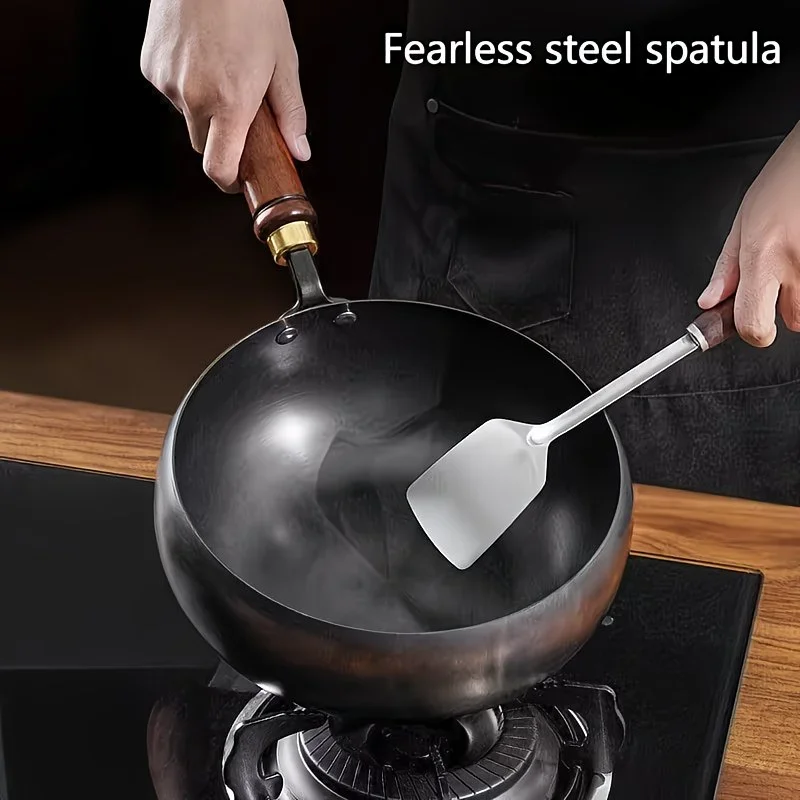 handmade traditional iron pot with large belly surface non stick no coating splash proof from Product details 7