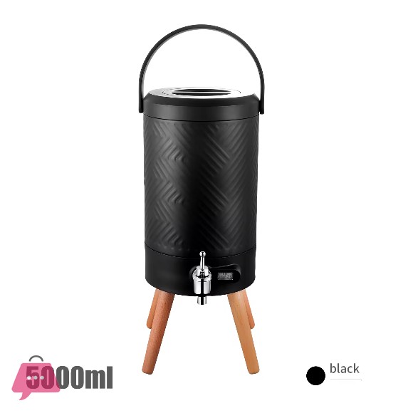Heavy Duty Insulated Beverage Dispenser 5L Stainless Steel with Filter LED Display Thermal Dispensers with Faucet