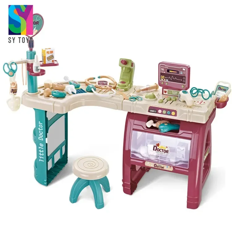 Sy High Quality Simulation Medical Kit Mini Clinic Doctor Plastic Pretend Play Set Toys