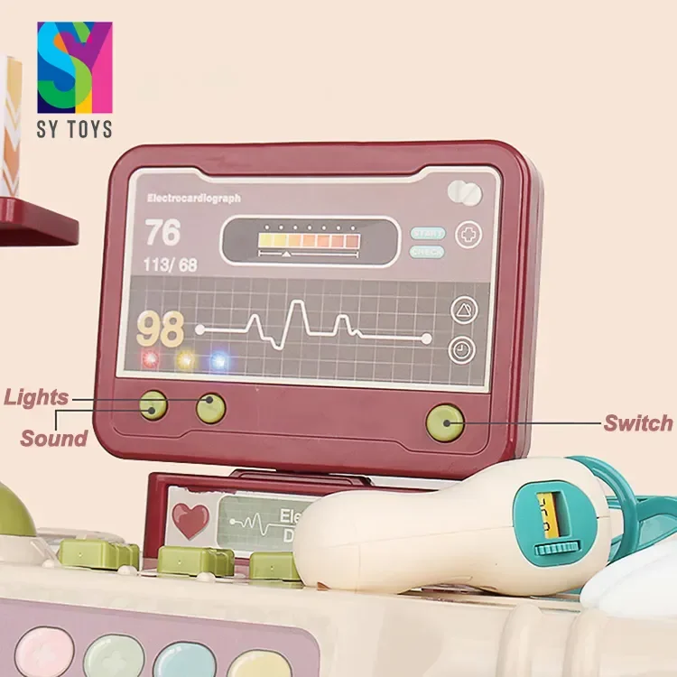 Sy High Quality Simulation Medical Kit Mini Clinic Doctor Plastic Pretend Play Set Toys