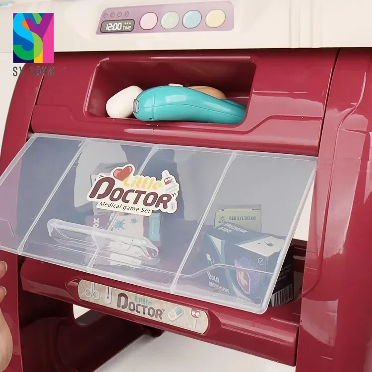 Sy High Quality Simulation Medical Kit Mini Clinic Doctor Plastic Pretend Play Set Toys