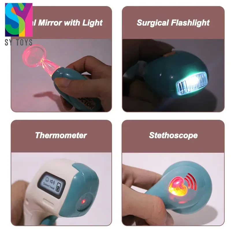 Sy High Quality Simulation Medical Kit Mini Clinic Doctor Plastic Pretend Play Set Toys