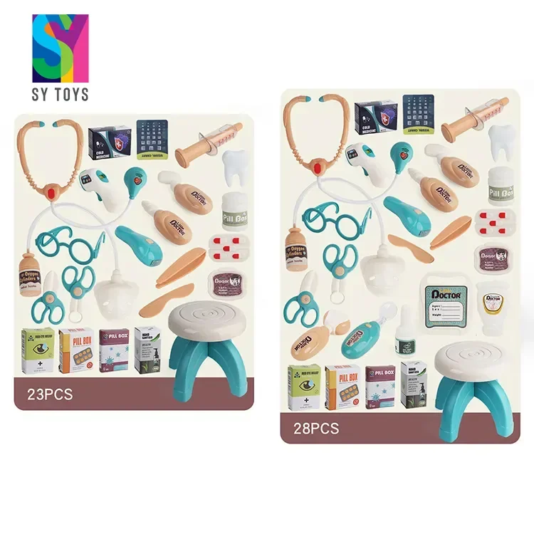Sy High Quality Simulation Medical Kit Mini Clinic Doctor Plastic Pretend Play Set Toys