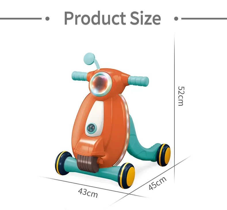 QS Toy The New Walker Push Hand Car Kids Baby Prevent Falls Toys Correct Leg Shape Toy with Light Music 1 3 Years Old Childrens