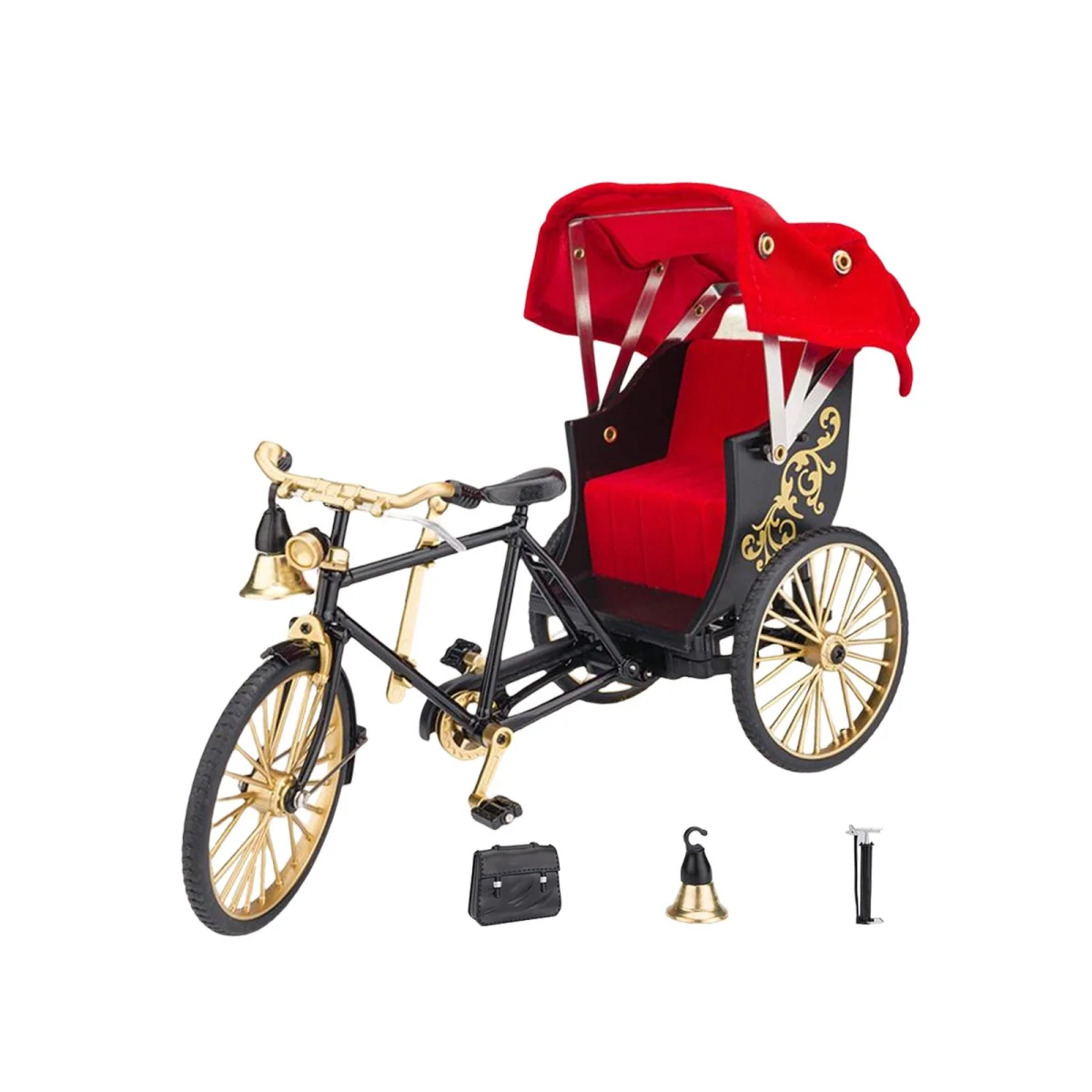 Hong Rickshaw 1:12 Decoration Crafts with Simulation Awning Alloy Collection Adult Hong Rickshaw 1:12 Decoration Crafts with Simulation Awning Alloy Collection Adult