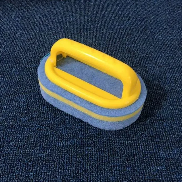 Blue Multi-Function Handles Sponge Brush Kitchen Bathroom Cleaning Sponge