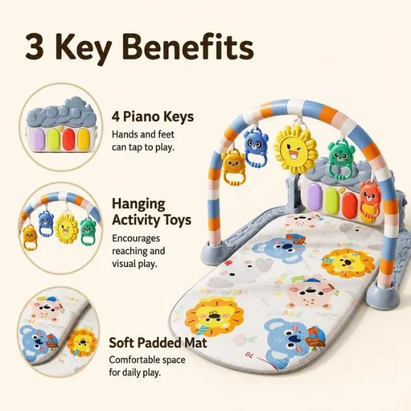 Joyous Multi-Function Musical Baby Piano Play Gym Play Mat - JY-17