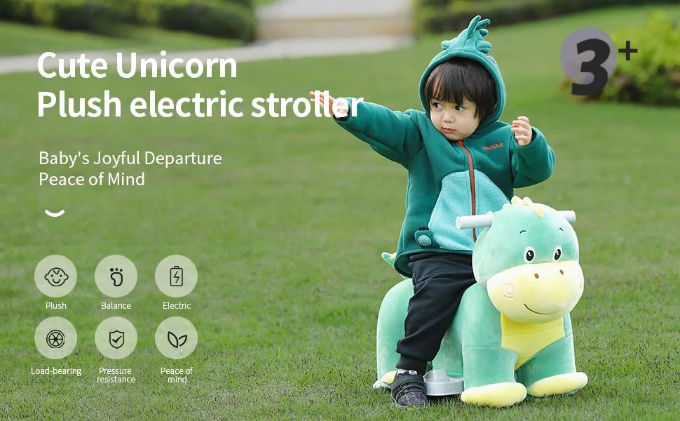 Dinosaur plush electric vehicle