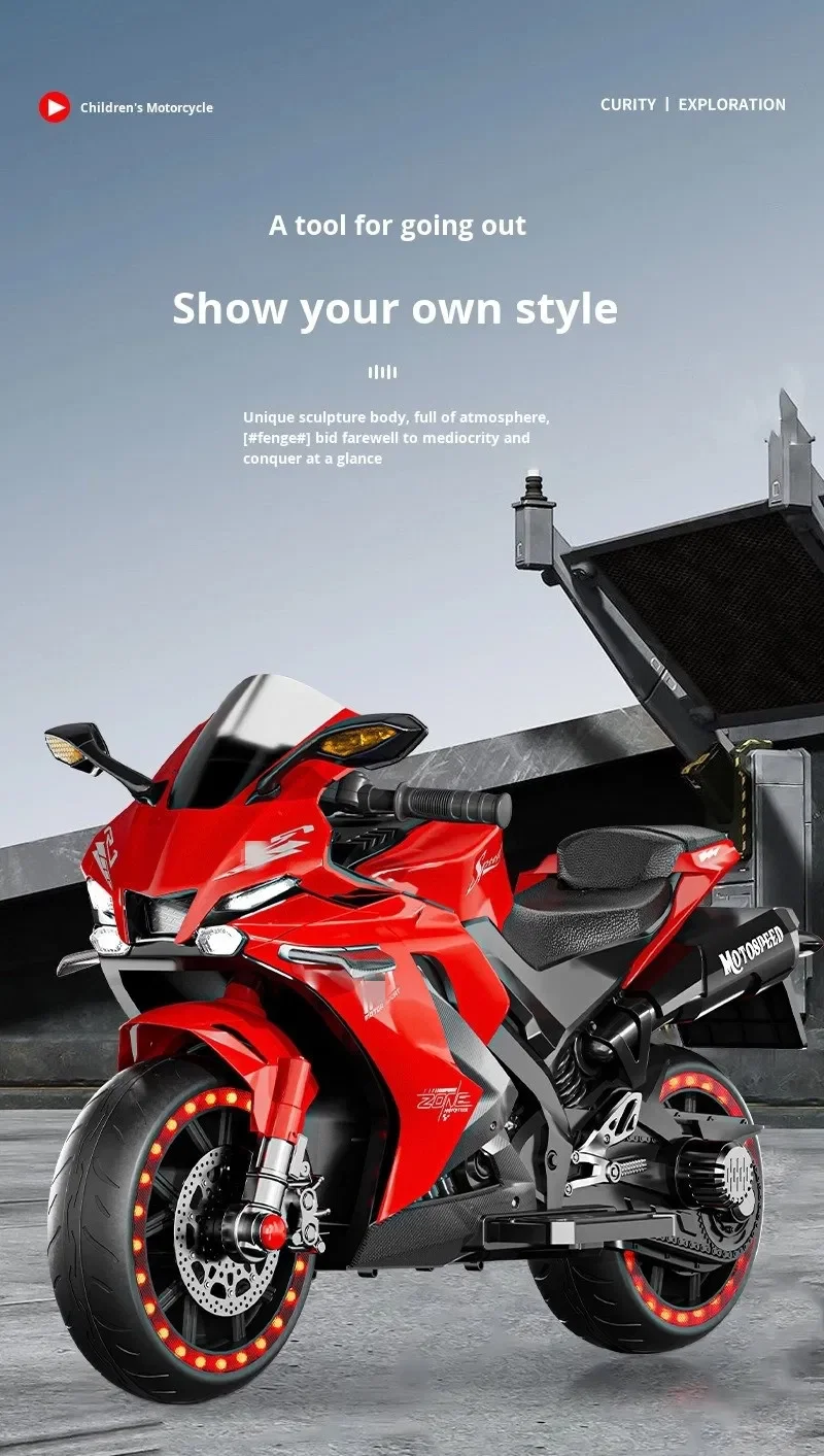 Children's Electric Motorcycle for Ages 3-8 - Fun and Adventure