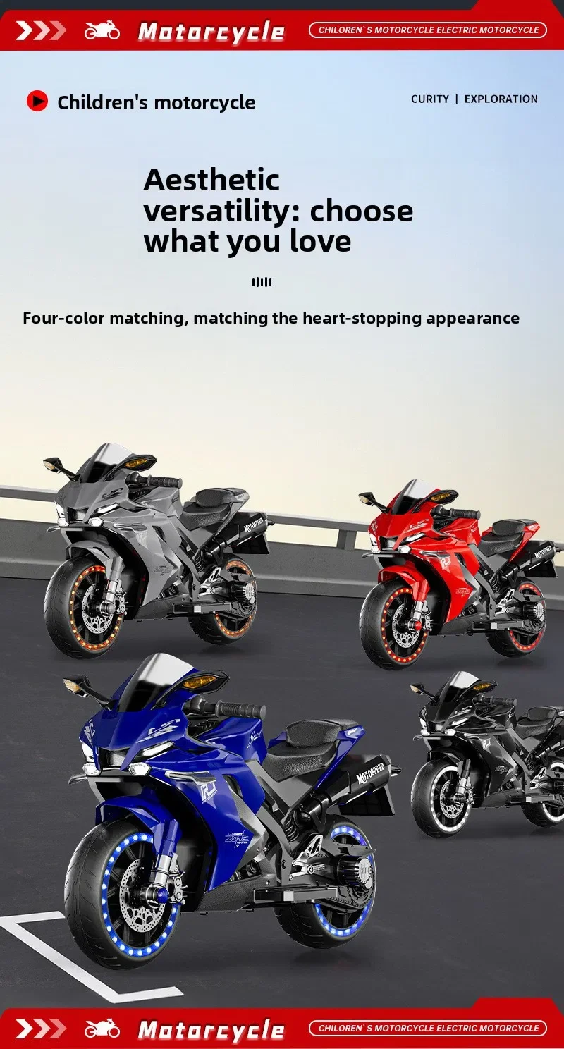 Children's Electric Motorcycle for Ages 3-8 - Fun and Adventure