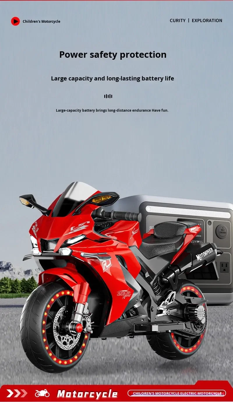 Children's Electric Motorcycle for Ages 3-8 - Fun and Adventure