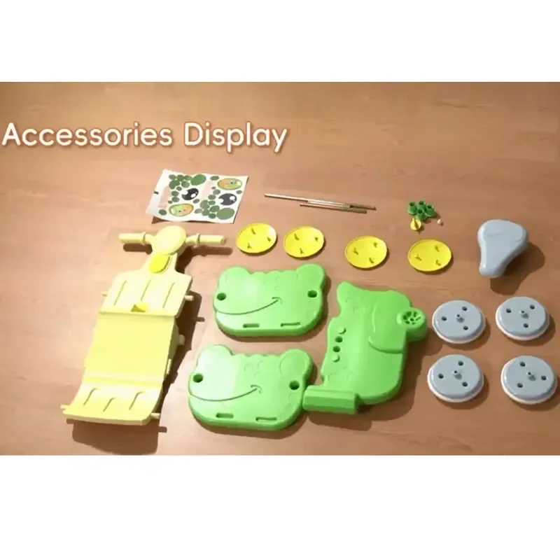 Outdoor Indoor Learning Walker Interactive Cartoon Crocodile Shape Baby Balance Car Toy