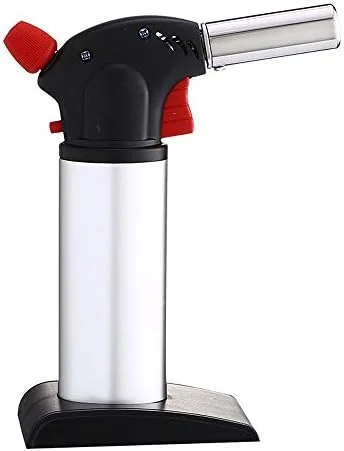 Buy Wan Sheng BS-630 Burning Torch with Child Safety Lock Gas Lighter (Silver) in UAE