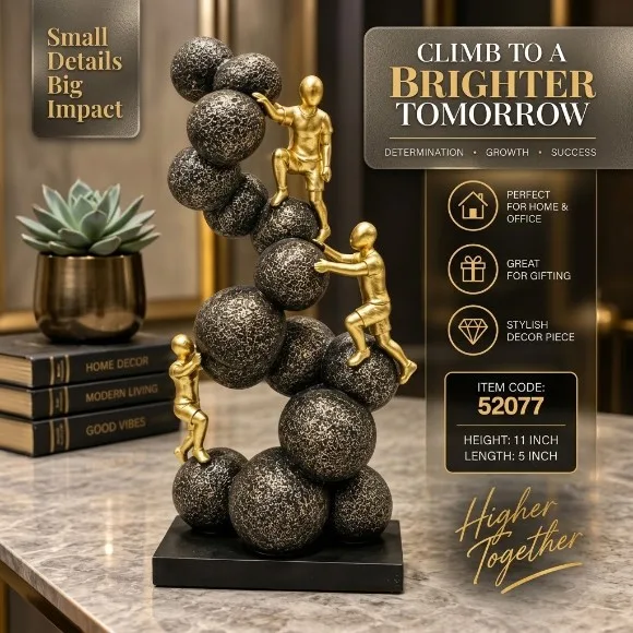 Luxury Climber Sculpture Modern Abstract Figurine Climbing Statue Home Decor Office Desk Accent
