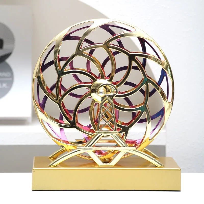 Luxury Gold Kinetic Ferris Wheel Motion Toy