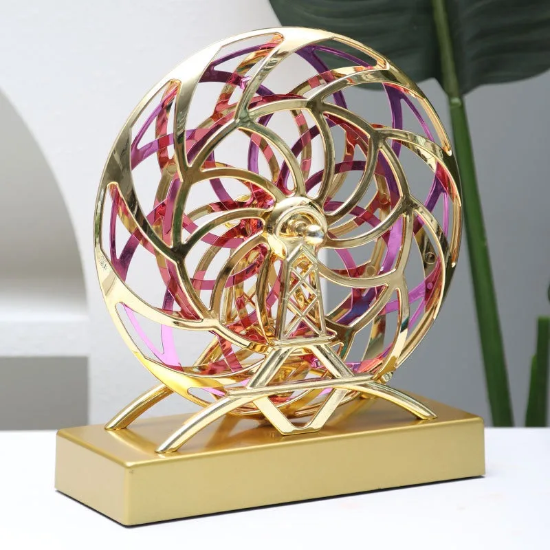 Luxury Gold Kinetic Ferris Wheel Motion Toy