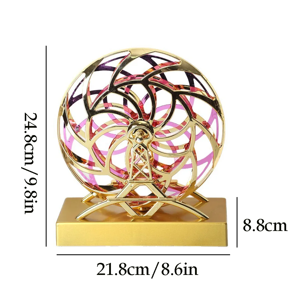 Luxury Gold Kinetic Ferris Wheel Motion Toy