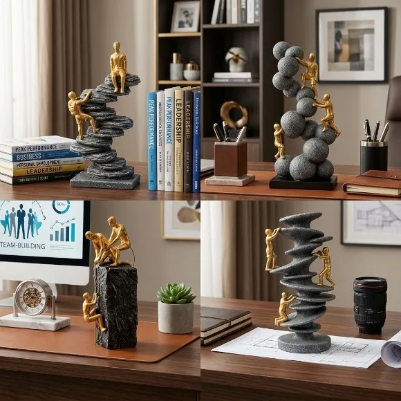 Luxury Sculpture Modern Abstract Figurine Statue Home Decor Office Desk Accent