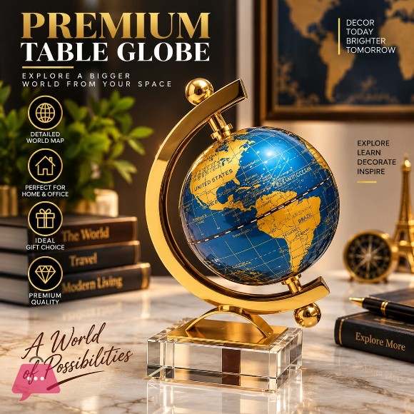 Luxury World Map Elegant Premium Quality Timeless Decor Perfect for Home & Office