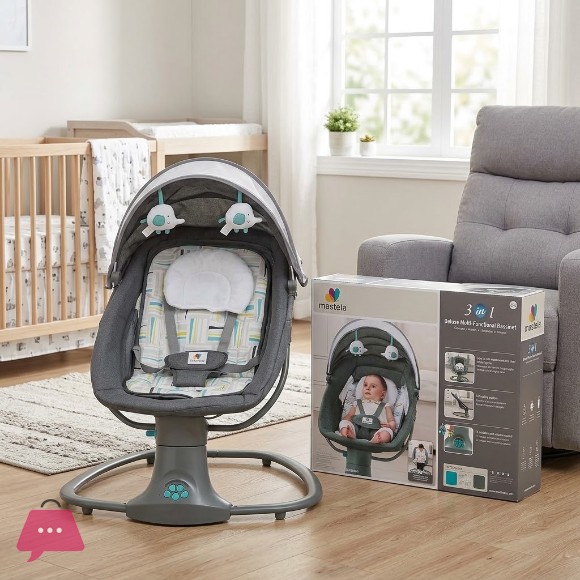 Mastela 3-in-1 Deluxe Multi-Functional Bassinet Swing 08104