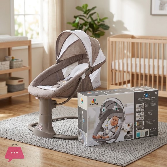 Mastela 3-in-1 Deluxe Multi-Functional Bassinet Swing 08104
