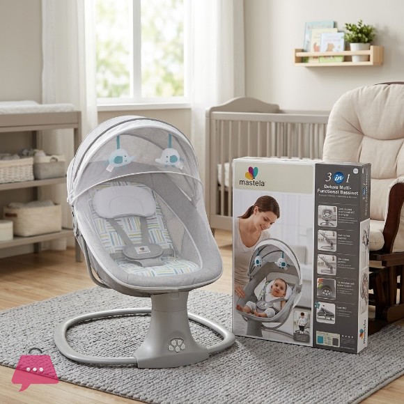 Mastela 3-in-1 Deluxe Multi-Functional Bassinet Swing 08104