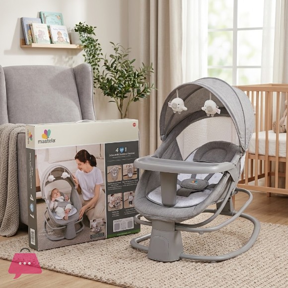Mastela 4 in 1 Deluxe Multifunction Baby Electric Swing - 8087