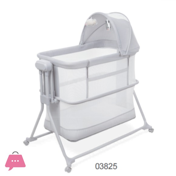 Mastela Multifunctional Electric Cradle Rocking Bed Modern Metal Baby Crib Newborn Comfort Bed - 3823
