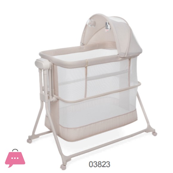 Mastela Multifunctional Electric Cradle Rocking Bed Modern Metal Baby Crib Newborn Comfort Bed - 3823